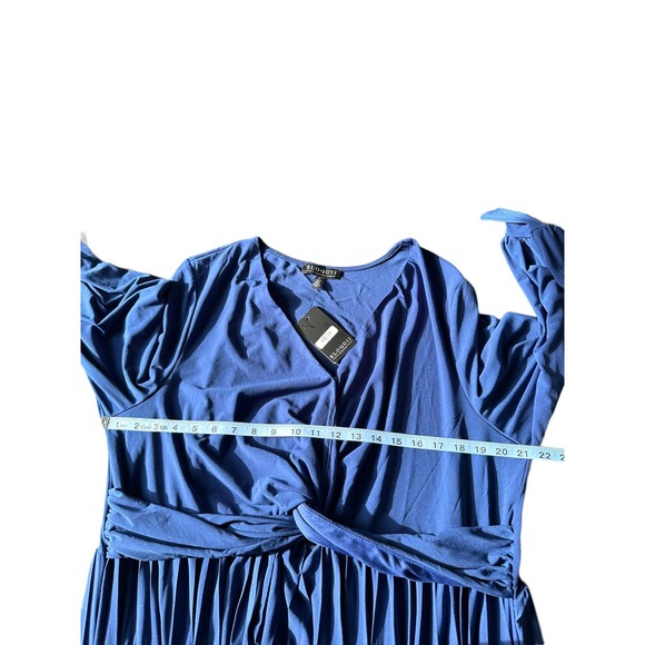 Eloquii Knot Front Pleated Skirt Dress Size 22 Style 124 7592 049 - Picture 12 of 14